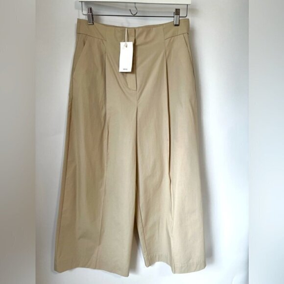 Mango Pope Classic Pants, Women - Beige. Size: 6 (US). NWT - Picture 1 of 9